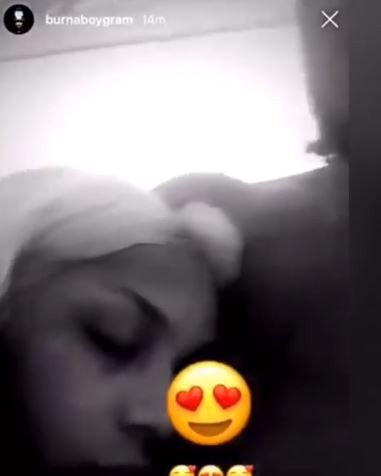 Burna Boy and British rapper Steffla Don in loved up video