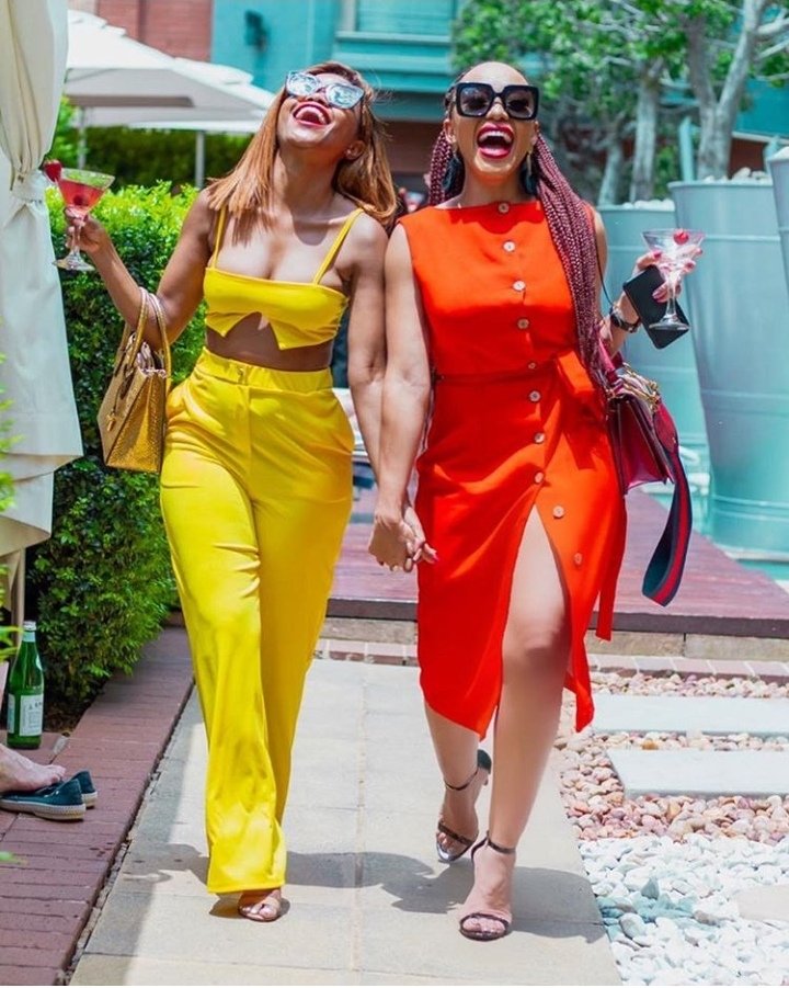Khanya Mkangisa and Thando Thabethe Share Kiss