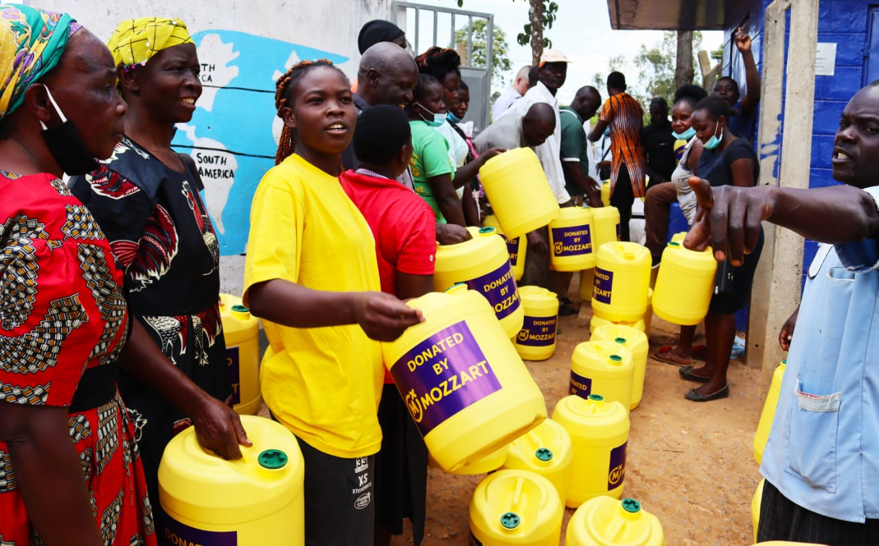 Mozzart changing livelihoods as they provide clean water to the people of Lurambi in Kakamega