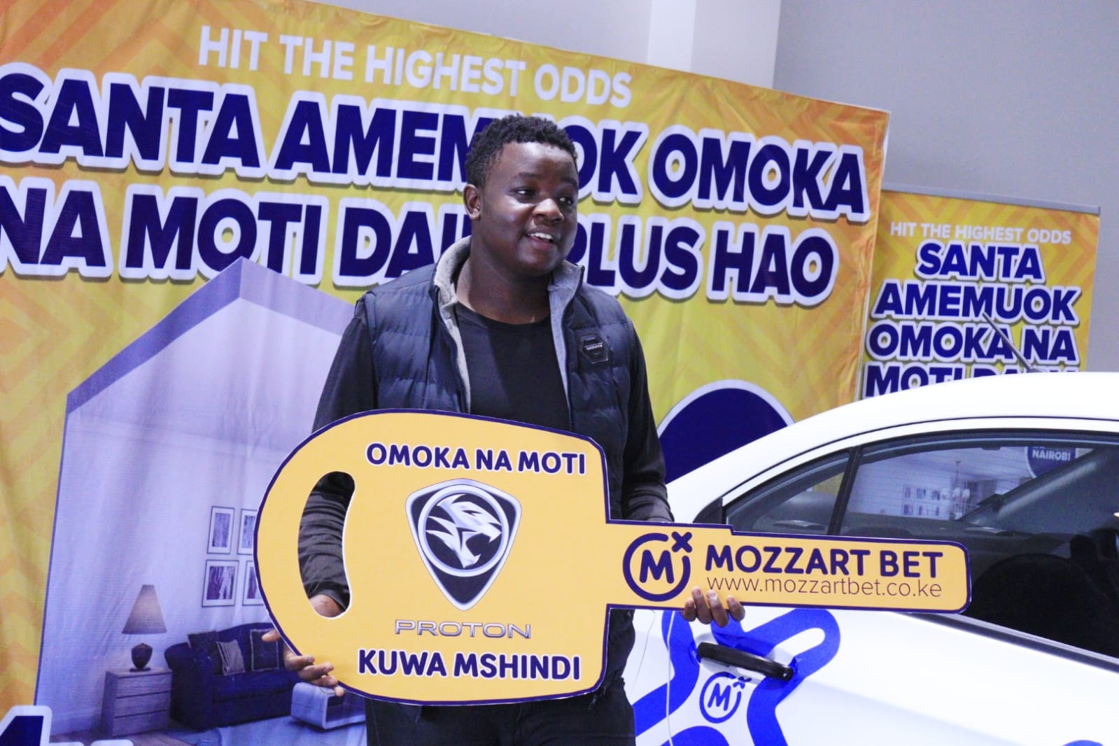 A 21-yr-old Kakamega jack of all trades wins the latest brand new ride in the Omoka Na Moti promotion!