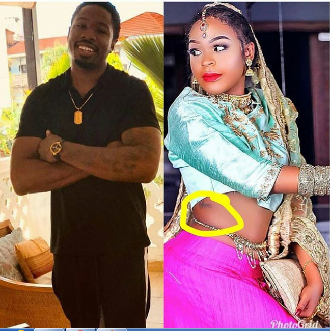 Huyu Ndie Steve Mwenye jina la Tatoo Mpya ya Gigy Money.