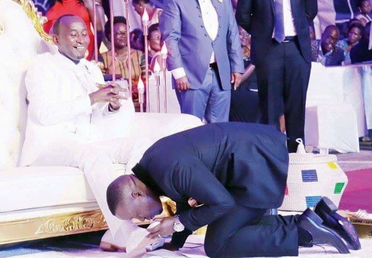 Prophet Elvis Mbonye protests eviction from lugogo cricket Oval