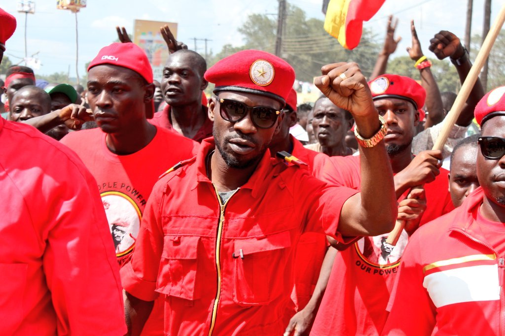 Shocking picture of Bobi Wine looking bruised and disoriented