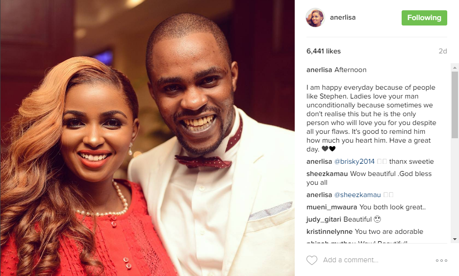 Annerlisa Mungai poses with her man