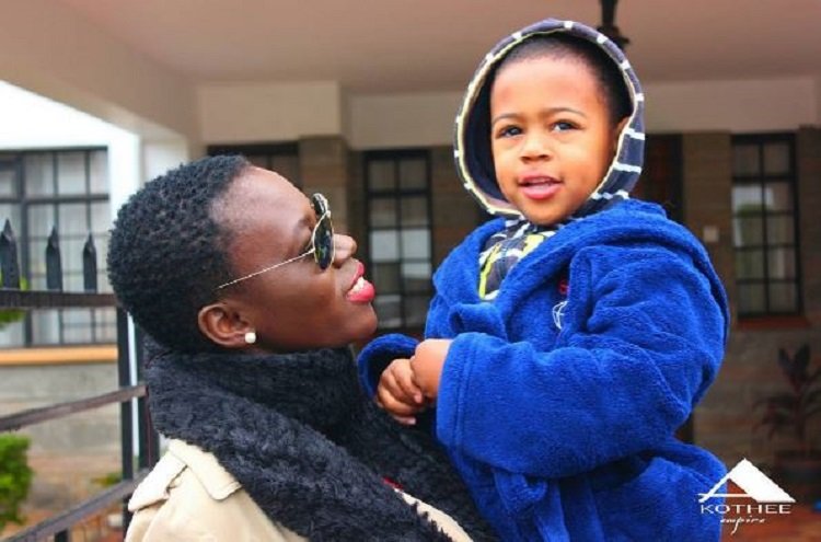 Akothee with his son