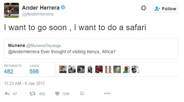 man-uniteds-ander-herrera-reveals-intention-to-visit-kenya