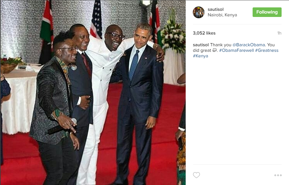 Sauti Sol performed for Obama last year so we can understand why they got all nostalgic