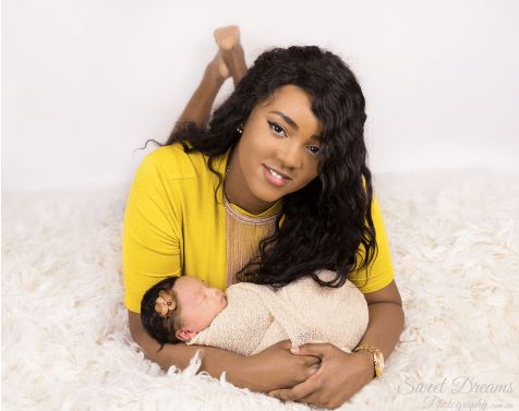 Vanessa Kiuna with her baby
