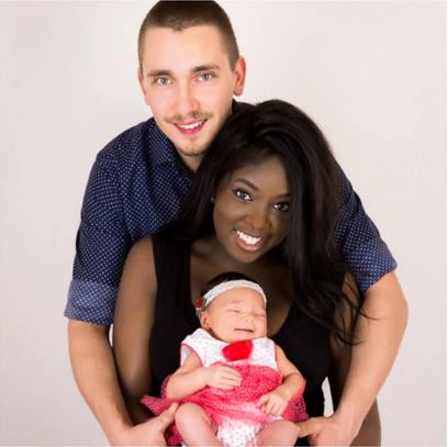 Vanessa Kiuna with her husband