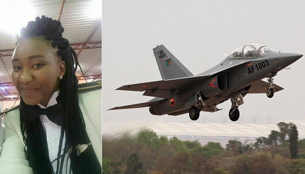 Thokozile Muwamba and the fighter jet she flies