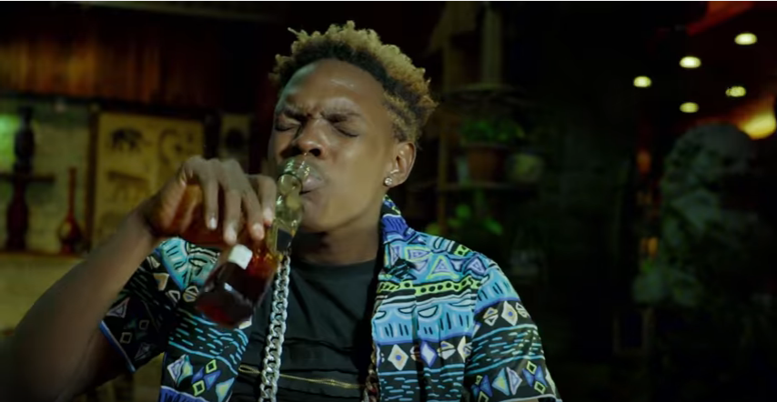 Fred Omondi in a bar