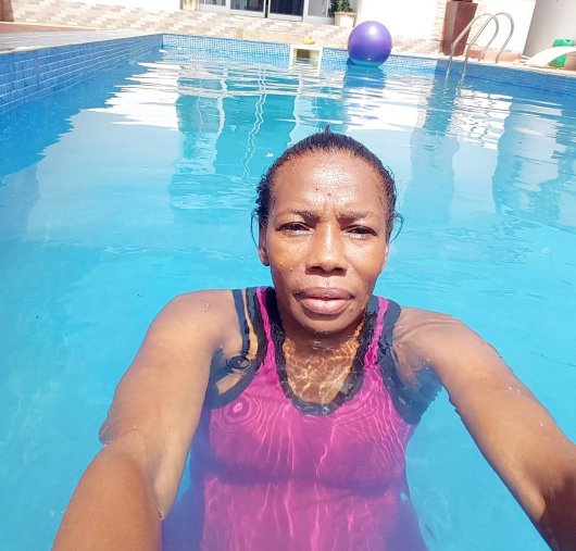 Balaa! Diamond Platnumz mum steps out in a swimming suit