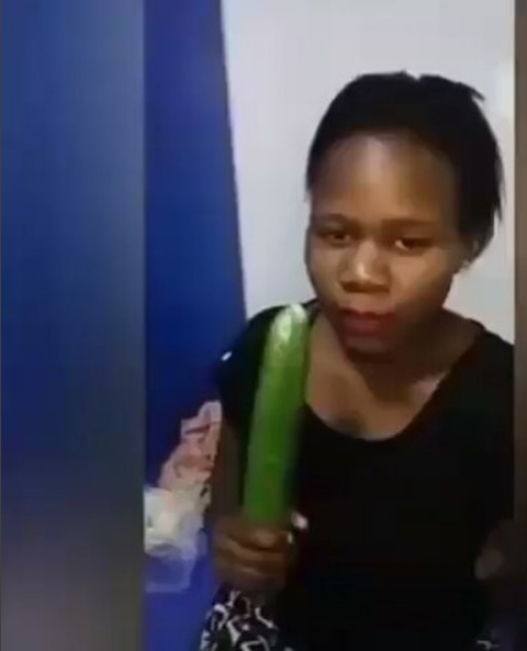 “This cucumber is very significant, it represents the husband that I don’t have” Woman shocks many in this viral video where she’s asking God to bless her anointed cucumber which happens to have a condom on