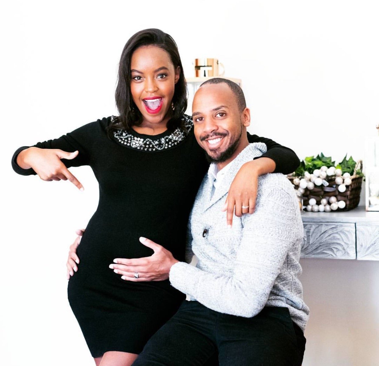 Pregnant Sharon Mundia shows off her bare baby bump in stunning crop top as she talks about stretch marks