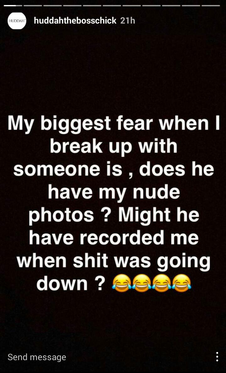 Huddah's post