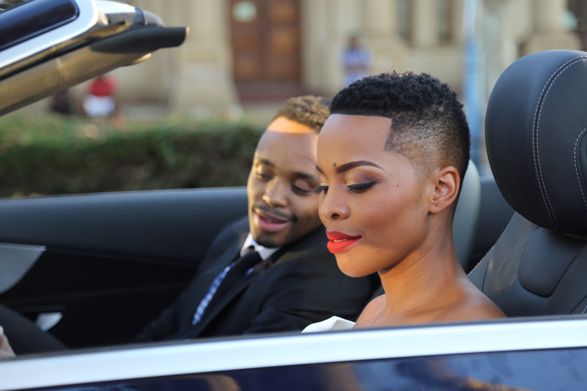 Masechaba and Donald interact with fans