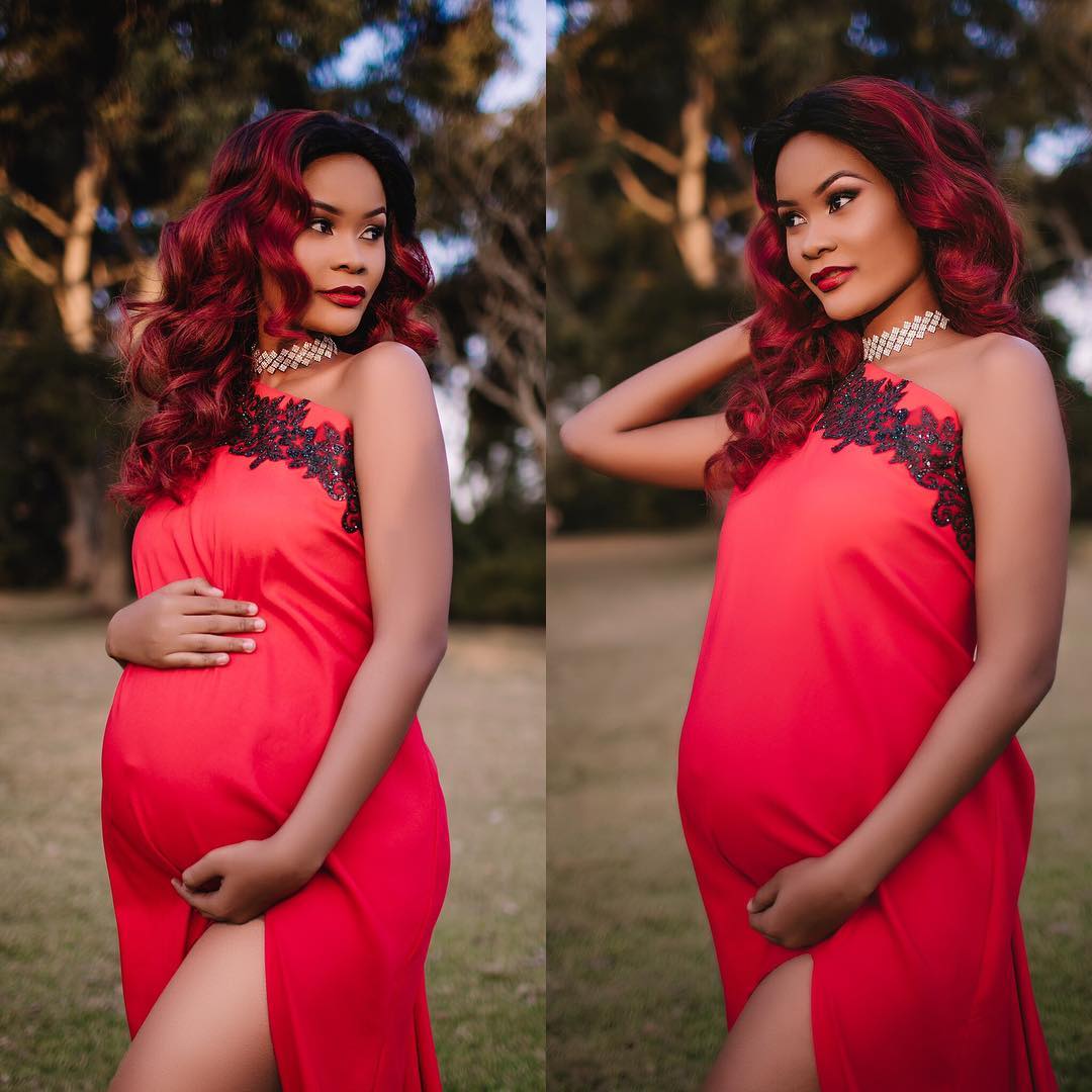 Keep talking! Hamisa Mobetto steps out in tiny bikini to show off her huge baby bump