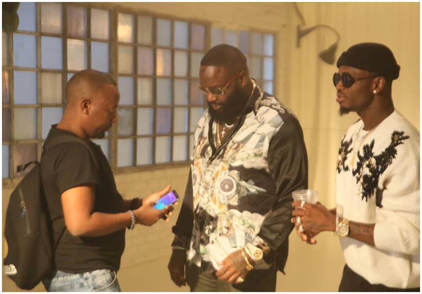 Rick Ross and Diamond Platnumz finally shoot video for their new song (Video)