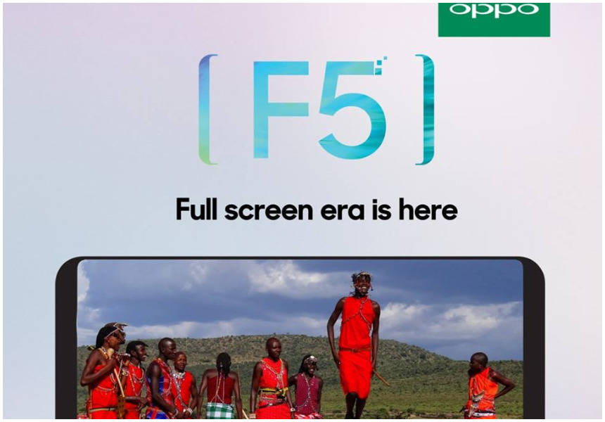 OPPO F5 which has Artificial Intelligence feature set to be launched in Kenya