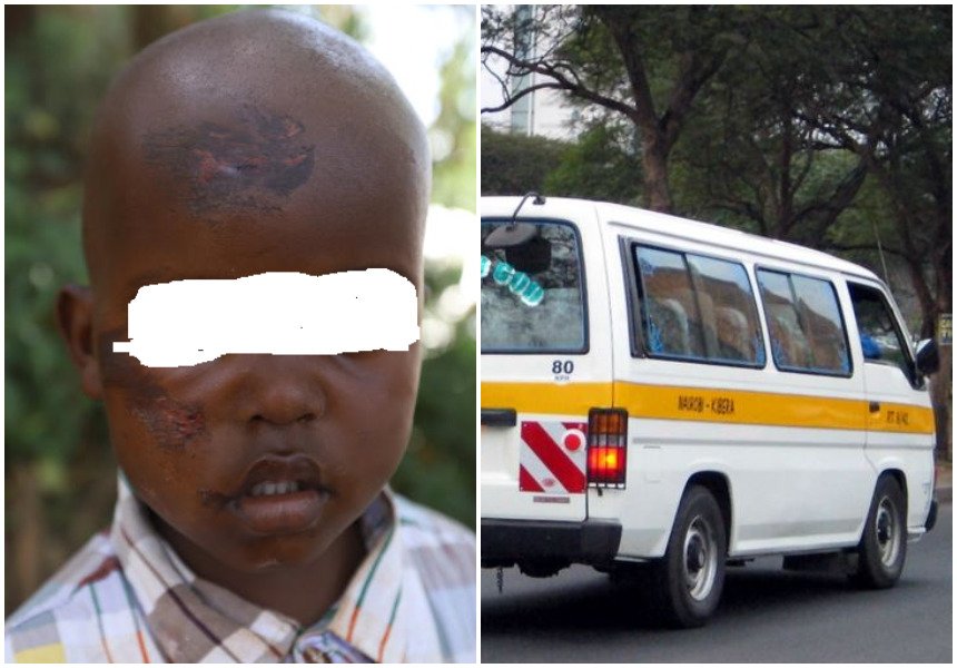 3-year-old boy narrowly escapes death as he is pushed out of moving matatu by tout competing for passengers