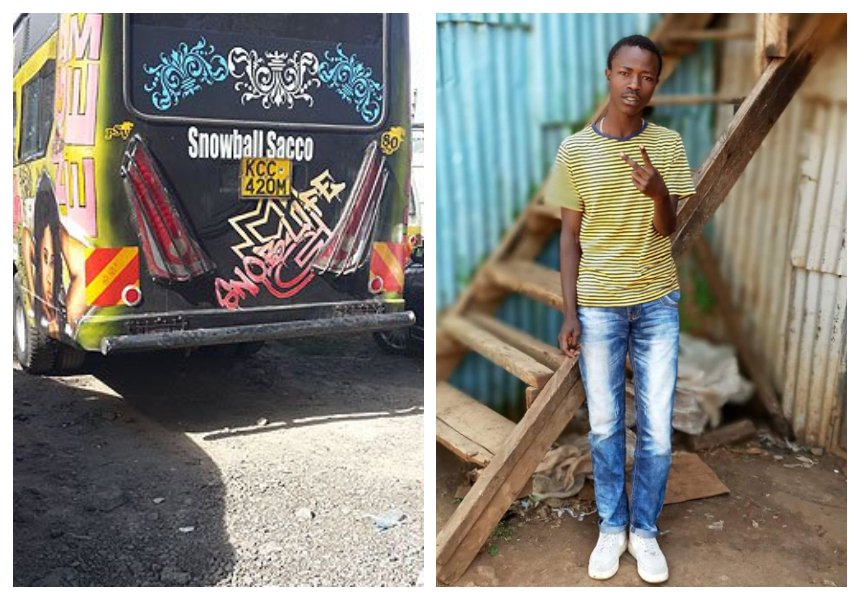 21 year old Dennis Masila crushed to death after being thrown out of Snowball Sacco matatu (Photos)