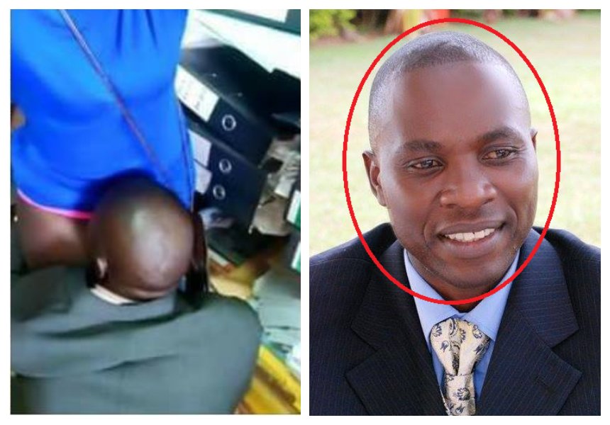 Varsity suspends randy lecturer Edward Kisuze who was photographed forcefully licking student’s private parts