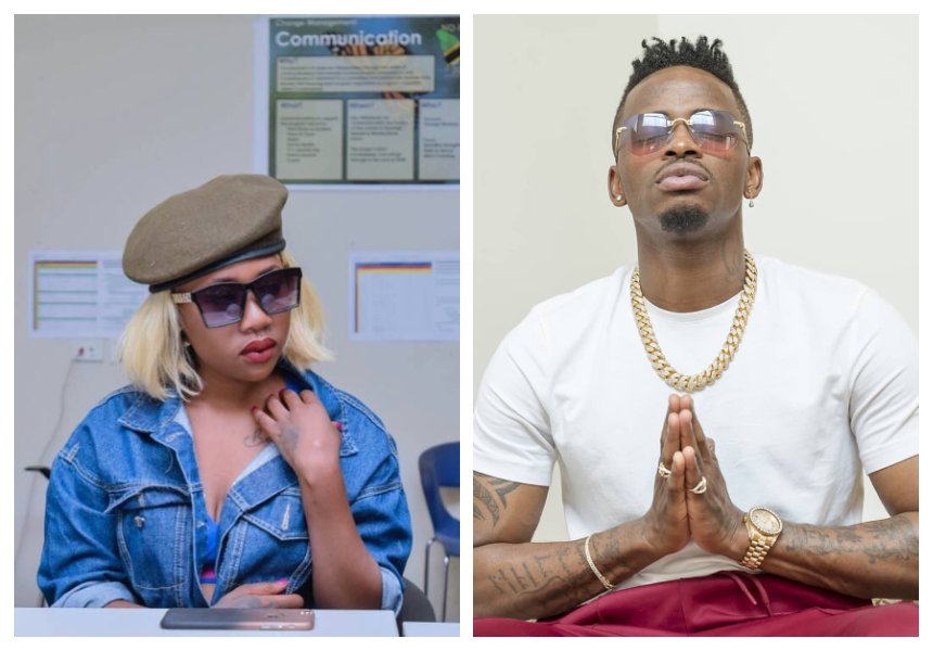 Wee shoga nini! Prezzo’s ex girlfriend Amber Lulu calls out Diamond Platnumz for wearing ankle bracelet (Photos)