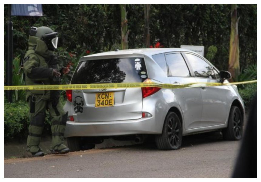 A skull with a gas mask! Nairobi design company that drew skull graphics on Dusit terrorists’ vehicle set the record straight 