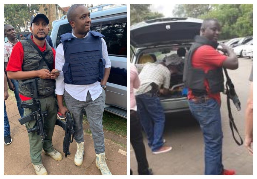 “I am a licensed firearms holder” Steve Mbogo explains why he turned up at Dusit hotel armed to the teeth (Photos)
