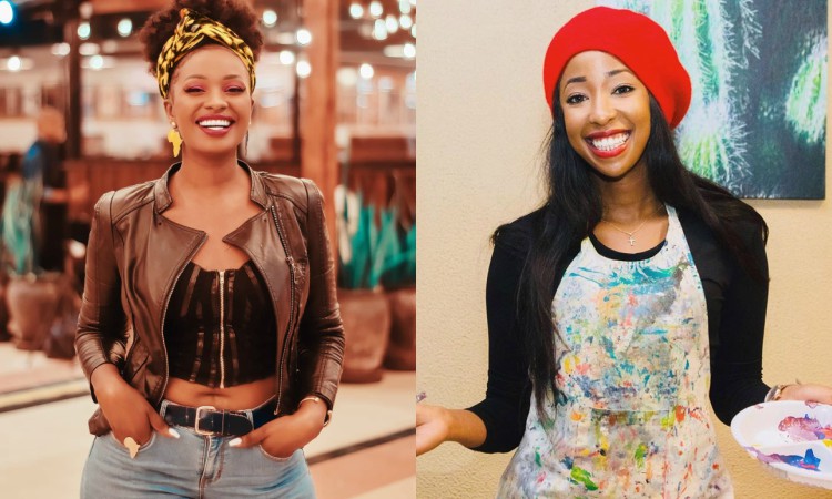 Co-wives, Maureen Waititu and Natalie Tewa, chill out together