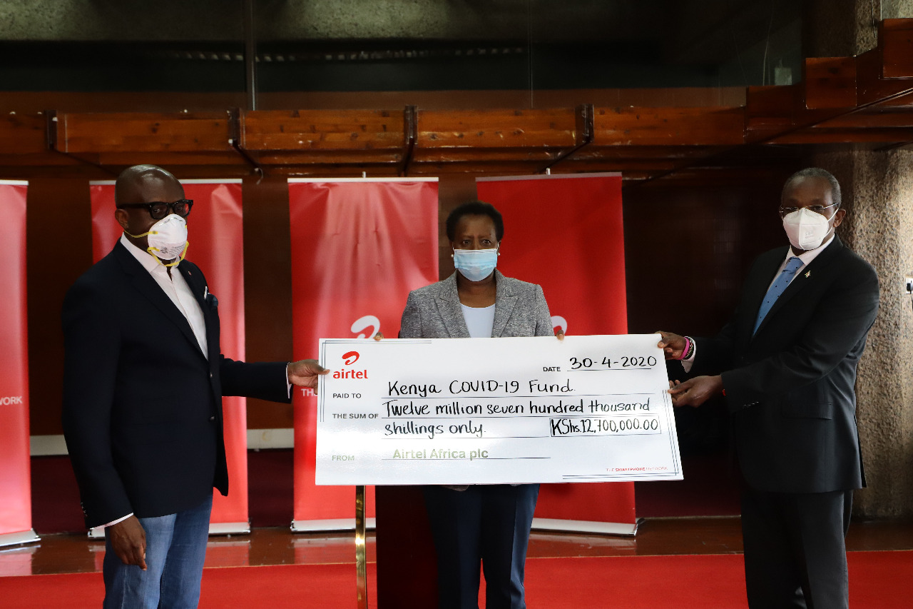Airtel Africa plc employees based in Nairobi contribute towards Government’s COVID-19 Initiatives