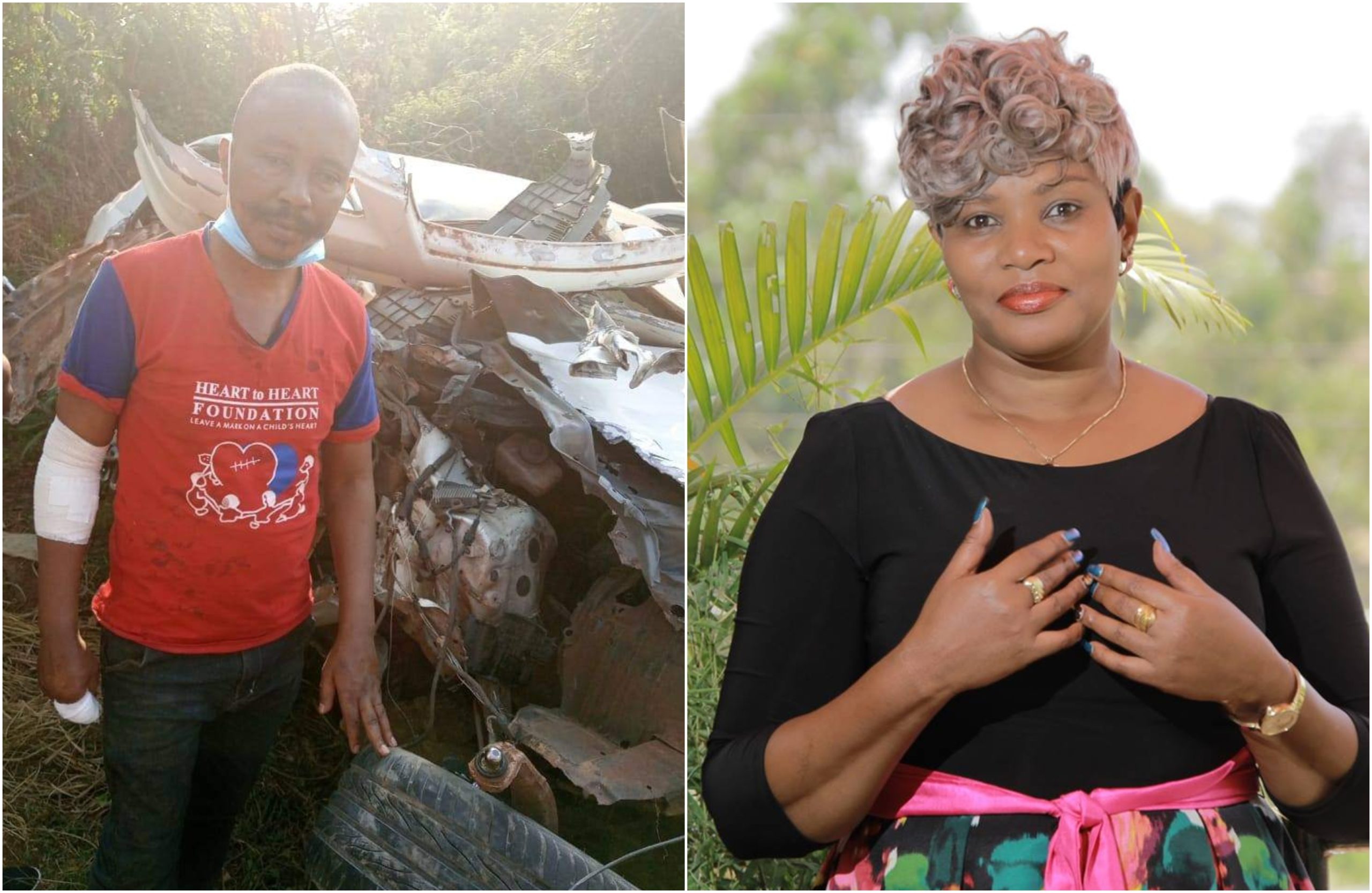 Loise Kim’s heartfelt message to gospel hit-maker Dennis Mutara after grisly road accident (Photos)