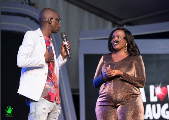 Njugush giving the ladies lustful thoughts with tight swimsuit boxers! (Photos)