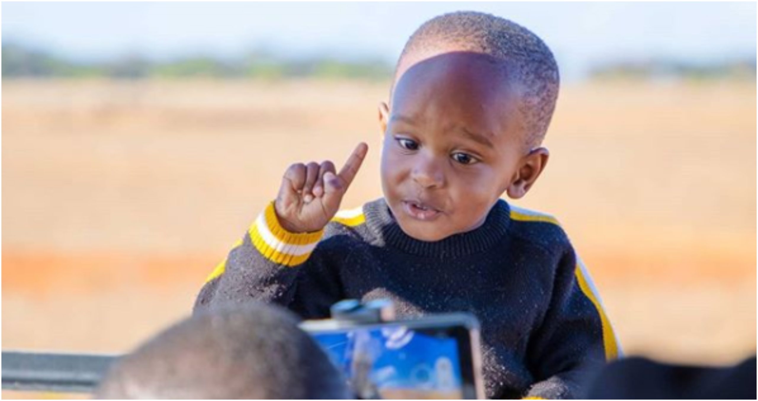 Njugush’s son’s hilarious reaction after being caught crying on camera lights up the Internet