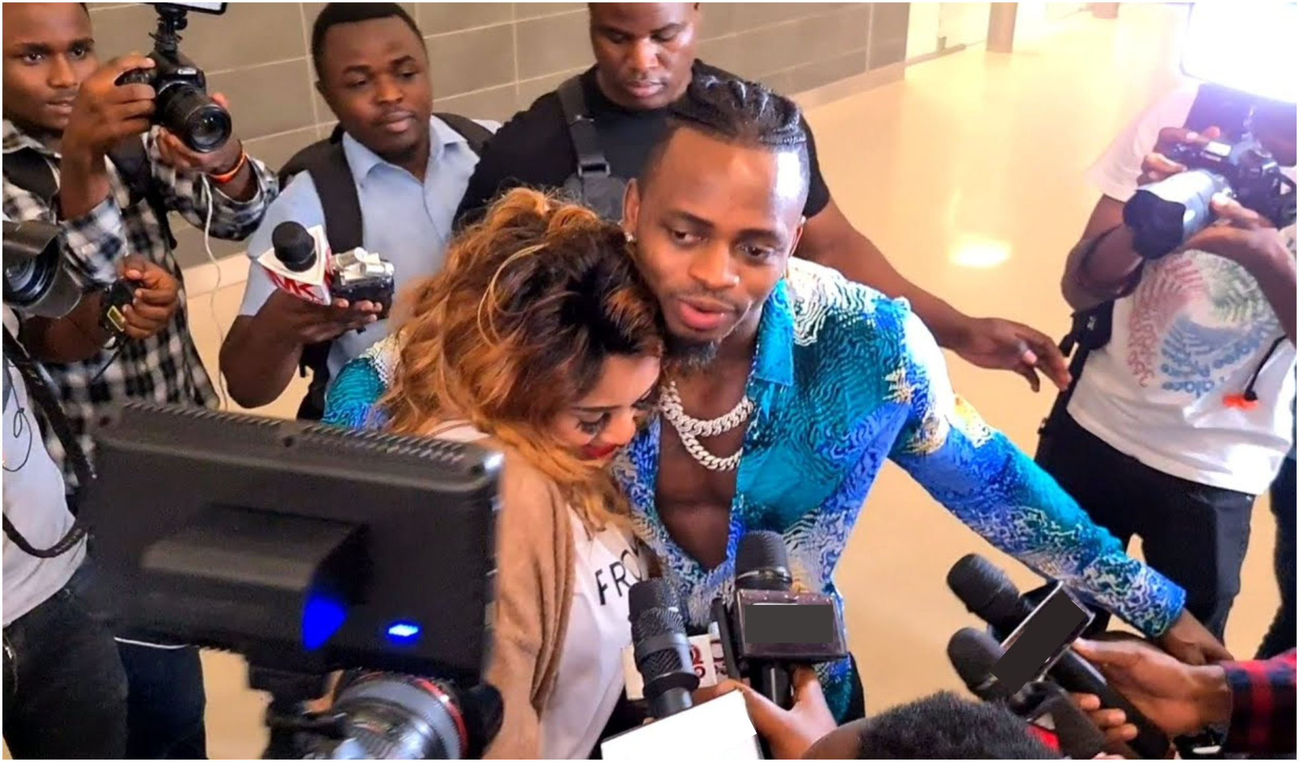 Emotional moments as Diamond Platnumz welcomes Zari and their kids into Tanzania (Video)