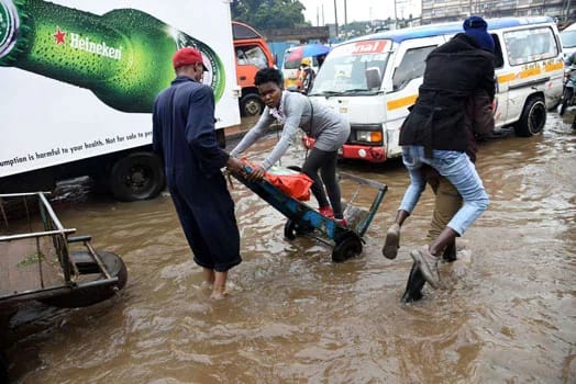 Floods wreaking devastation as a Kitengela woman cries for rescue