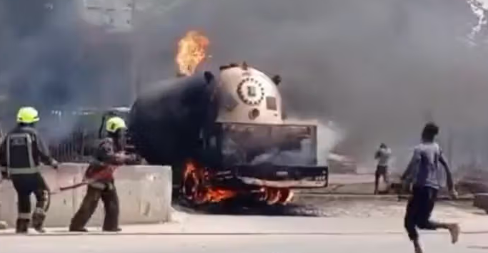 LPG Tanker Explodes In Embakasi (Photo)