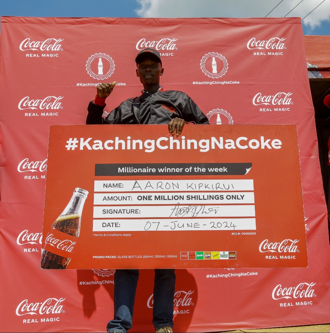 Farmhand in Kipkelion becomes Second Millionaire in the ‘Kachingching na Coke’ National Promotion!