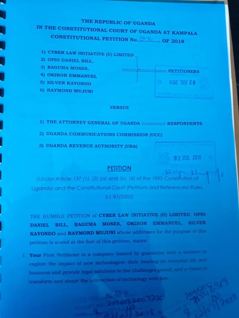Raymond Mujuni and Colleagues File Suit to Challenge Social Media Tax