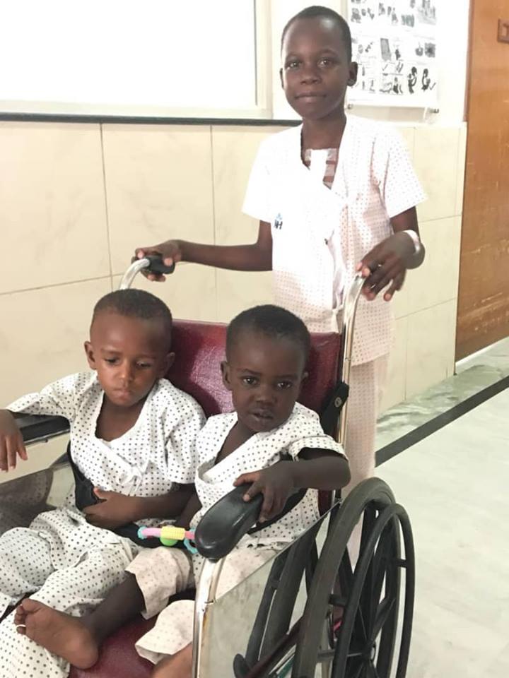Heart Surgery Children Sent by Bebe Cool to India Return