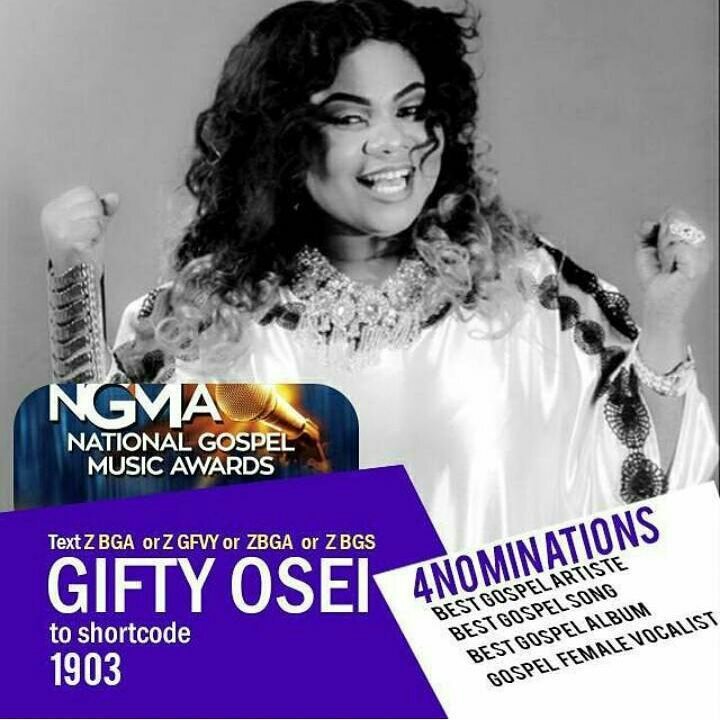 Gifty Osei Gets Four Nominations For This Year’s Ghana Gospel Music Awards