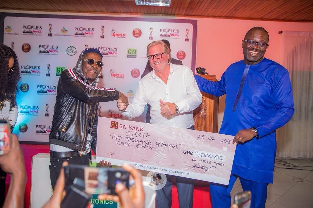(Photos) Shatta Wale Finally Receives Dodge Charger And Cash Prize For Emerging Winner Of 2017 PC Awards