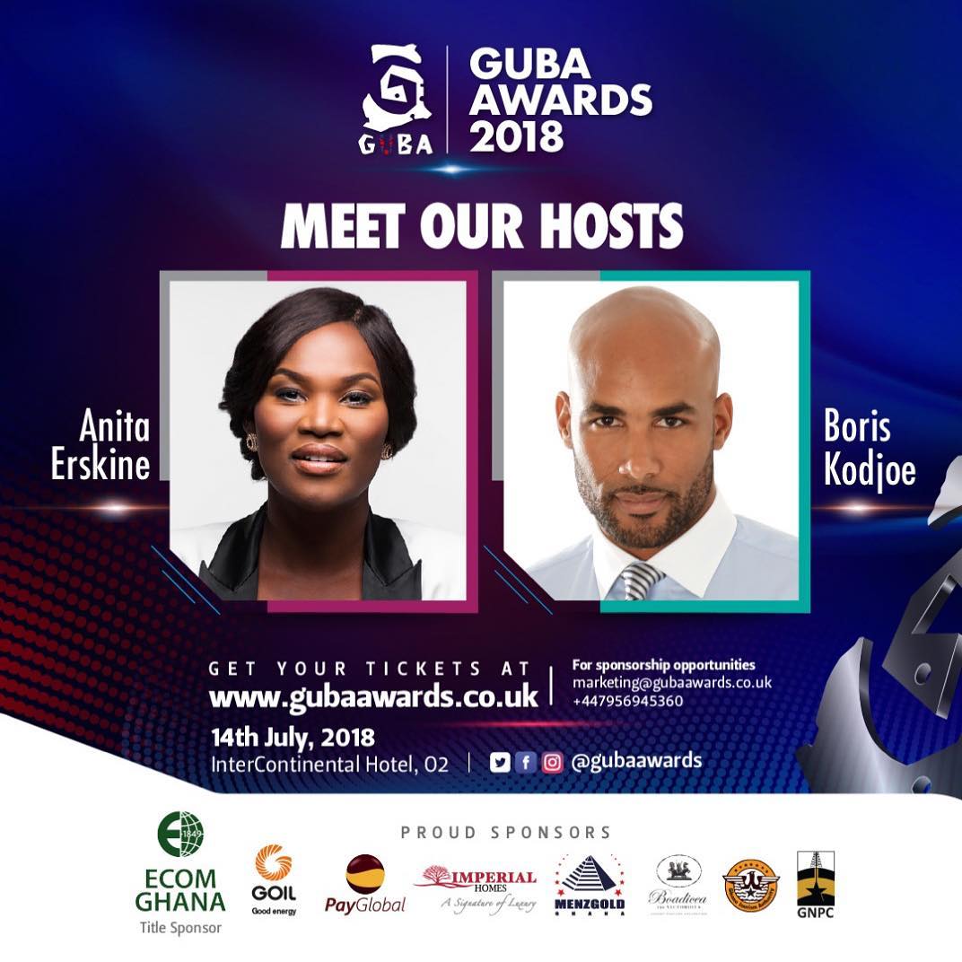 Anita Erskine And Boris Kodjoe To Host GUBA Awards 2018
