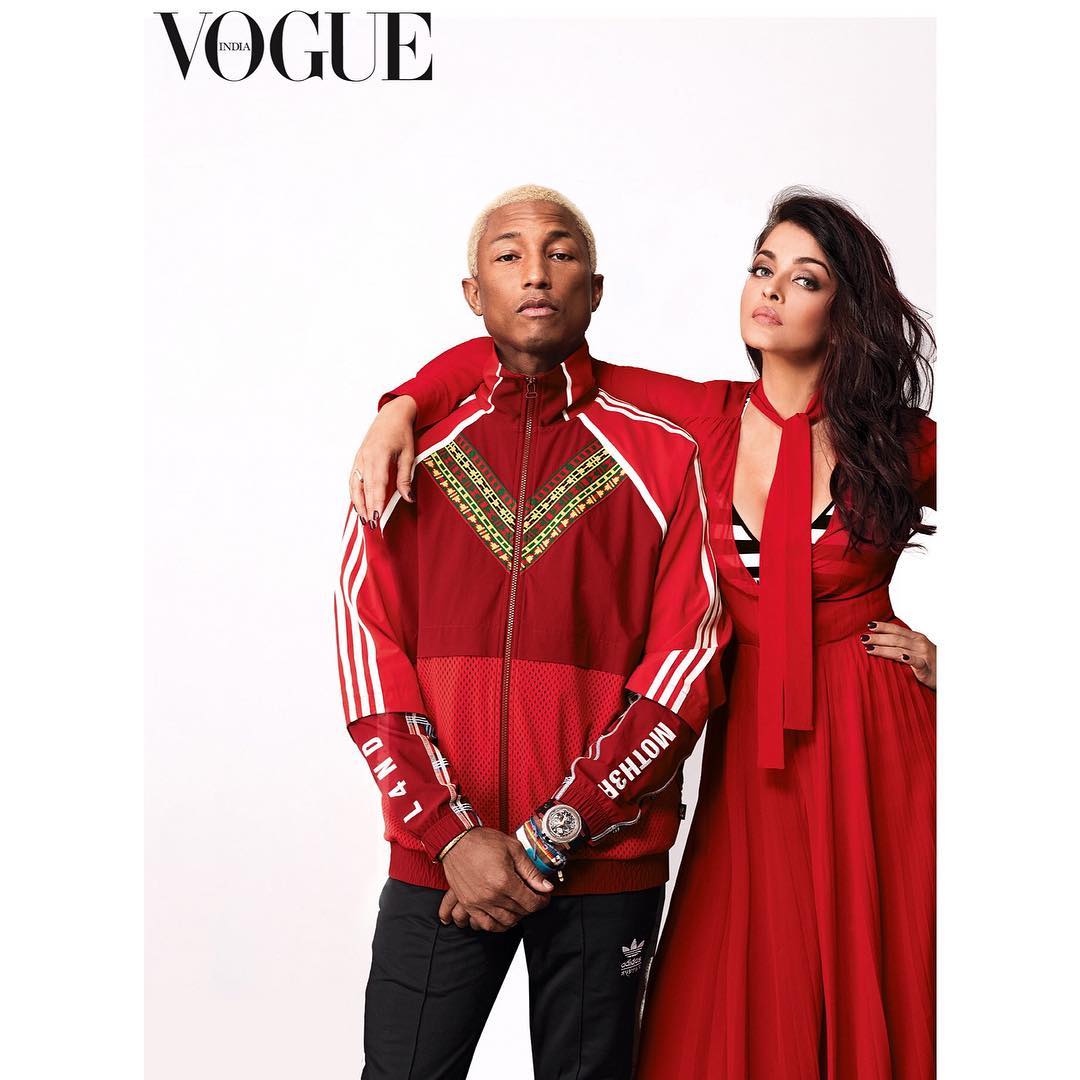 Pharrell Williams and Aishwarya Rai Bachchan sizzle on cover of Vogue India