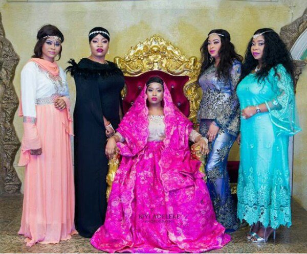 The youngest wives of Alaafin of Oyo display royalty with friends