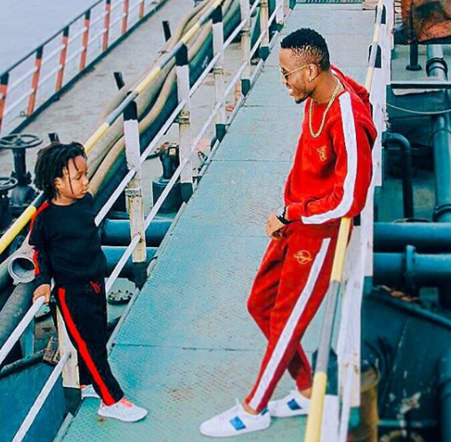 Cute alert!!! Mr 2Kay shares twinning photo of himself and 5 year old son