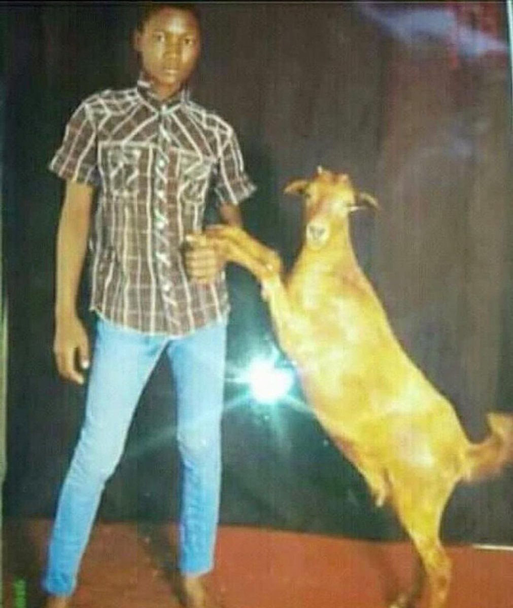 Whose boyfriend is this that has love for goat