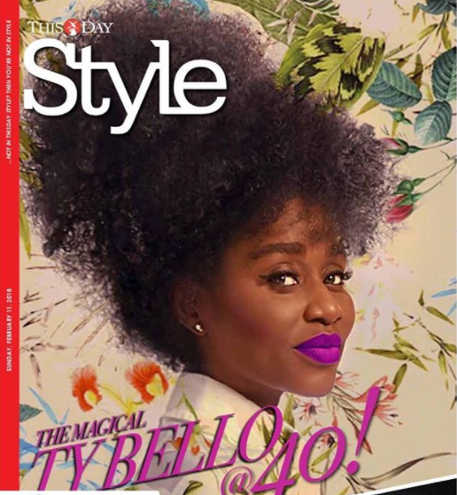 TY Bello beautifully covers This Day Magazine
