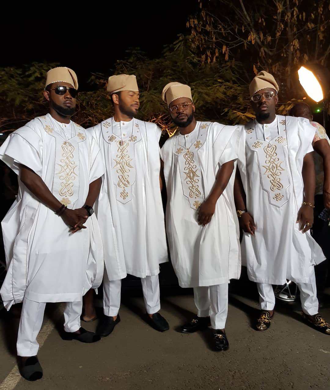 The Making of Yoruba Demons; the Movie- Jim Iyke, AY, Falz, Ramsey Nouah Rock Agbada (Photos)