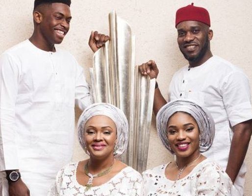 Beautiful Pictures Of Jay-Jay Okocha, His Wife And Kids- An All White Affair